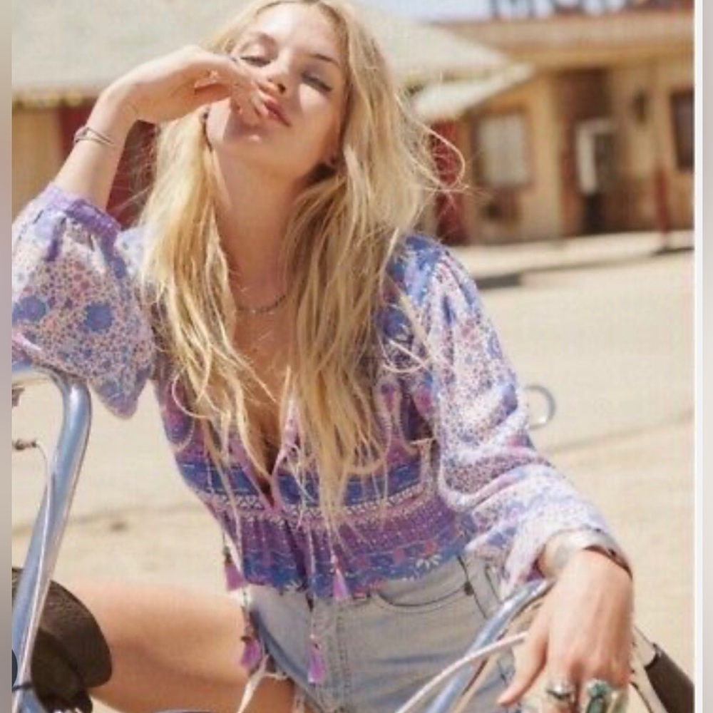 SPELL AND THE GYPSY BOHO BLOSSOM BLOUSE VIOLET RARE ORIGINAL DROP LARGE 🦄